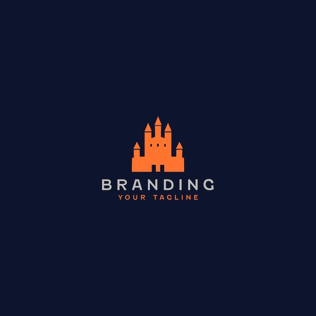 Castle with doors Logo Design Template