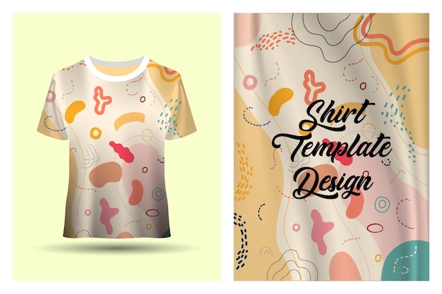 Повседневная абстрактная концепция дизайна футболки