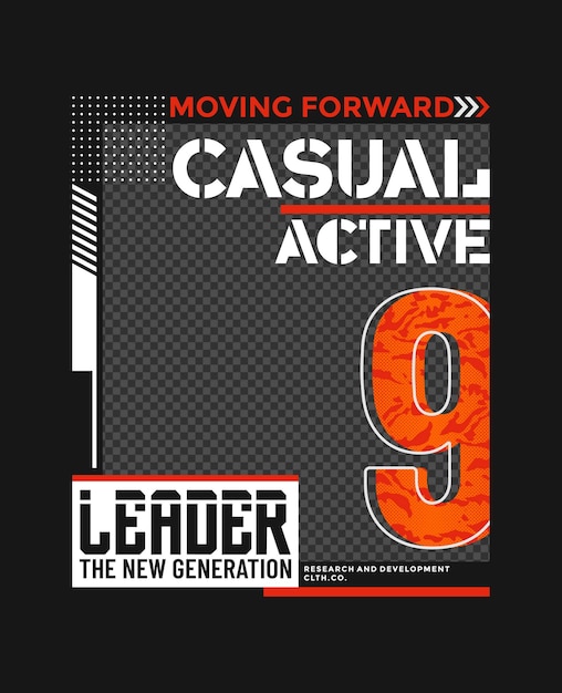 Casual actieve typografie slogan kleding abstract ontwerp vector print illustratie