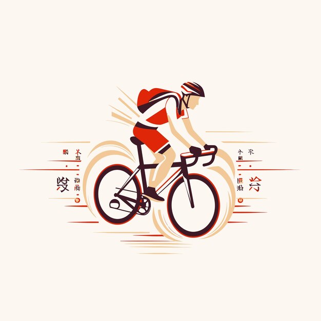 Vector casual cycling