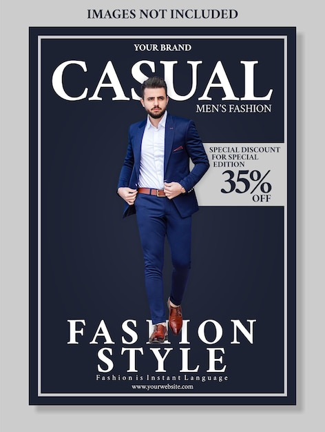 Vettore modello di banner per la promozione della moda casual