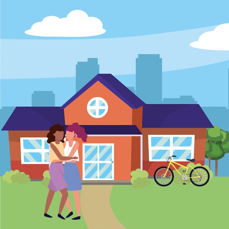 वेक्टर casual happy people cartoon illustration