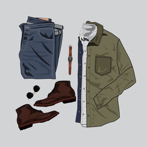 Casual Outfit Illustration