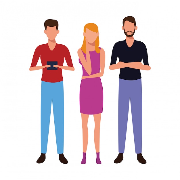 Vector casual people cartoon