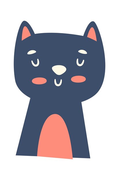 Vector cat animal head