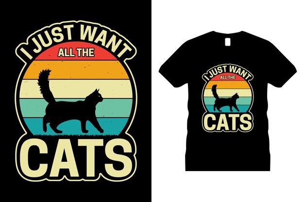 Cat, Animal, Pets Motivational T-shirt Design vector. Use for T-Shirt, mugs, stickers, etc.