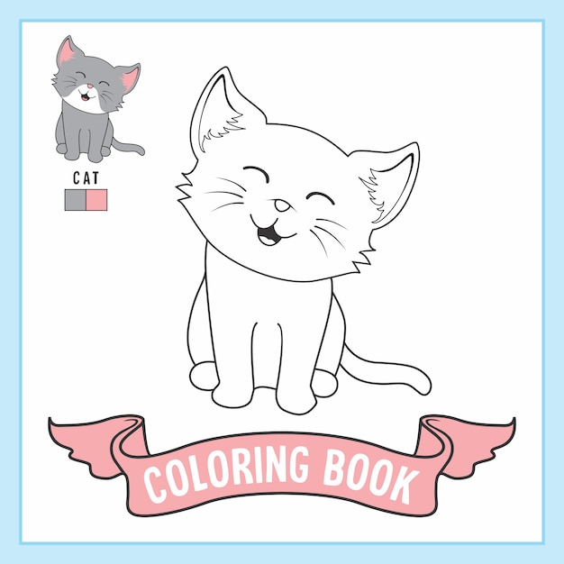 Cat Animals Coloring Pages Book