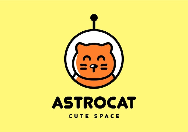 Il logo dell'astronauta gatto è così carino.