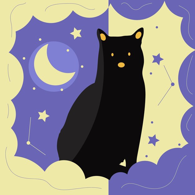 Vector cat astronomy