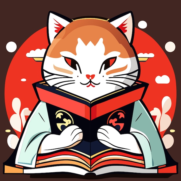 고양이 작가 기모노 책