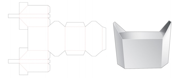 Cat box gestanst sjabloonontwerp