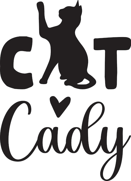 Vector cat cady tshirt