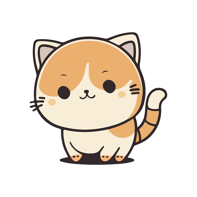 Vector cat cartoon character