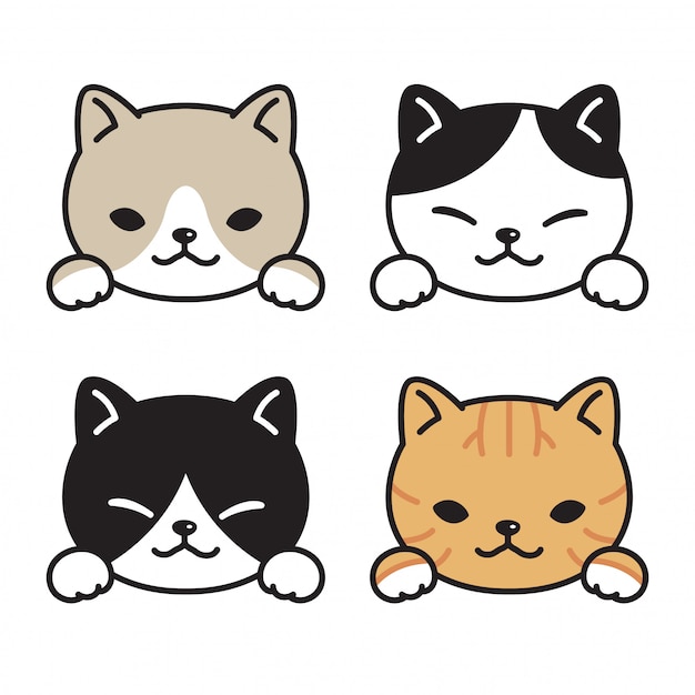 Cat cartoon kitten character illustration