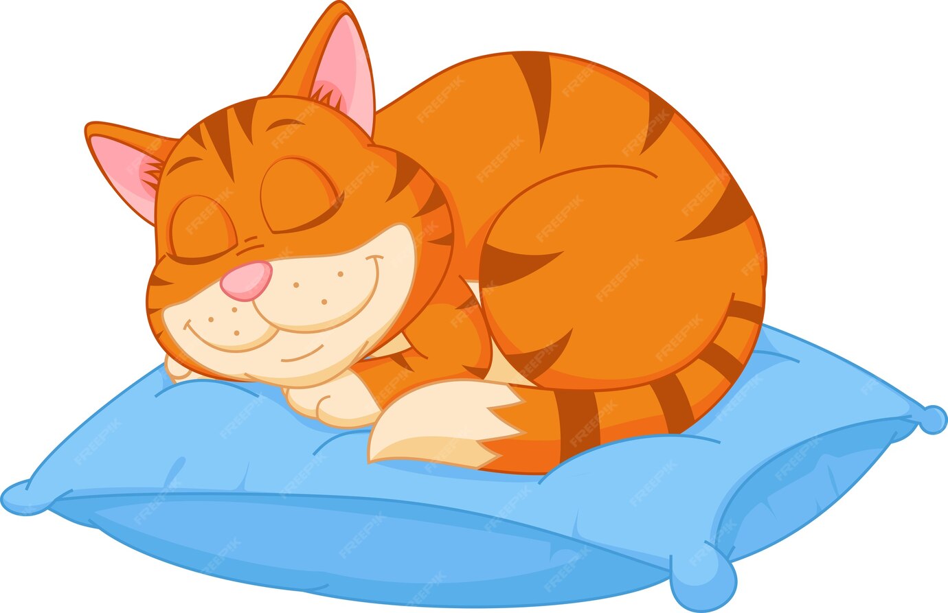 Спящий кот мультяшный
