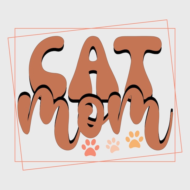 Vector cat citeert svg-ontwerp