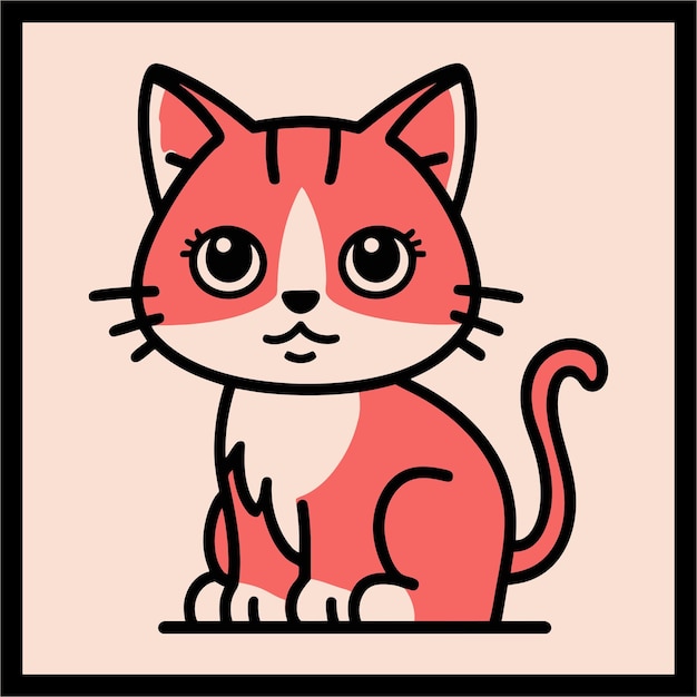 Vector cat color vector illustration