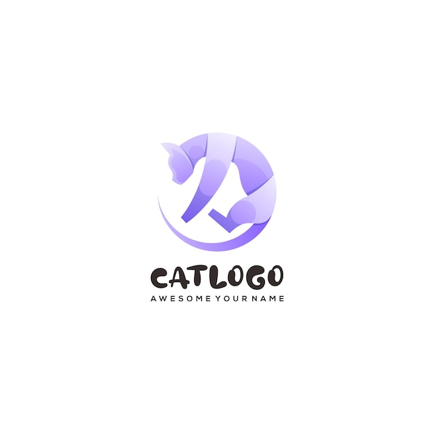 Cat colorful logo