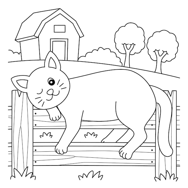 아이들을 위한 고양이 색칠 공부 페이지