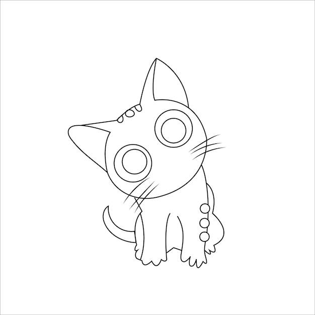 Cat coloring page