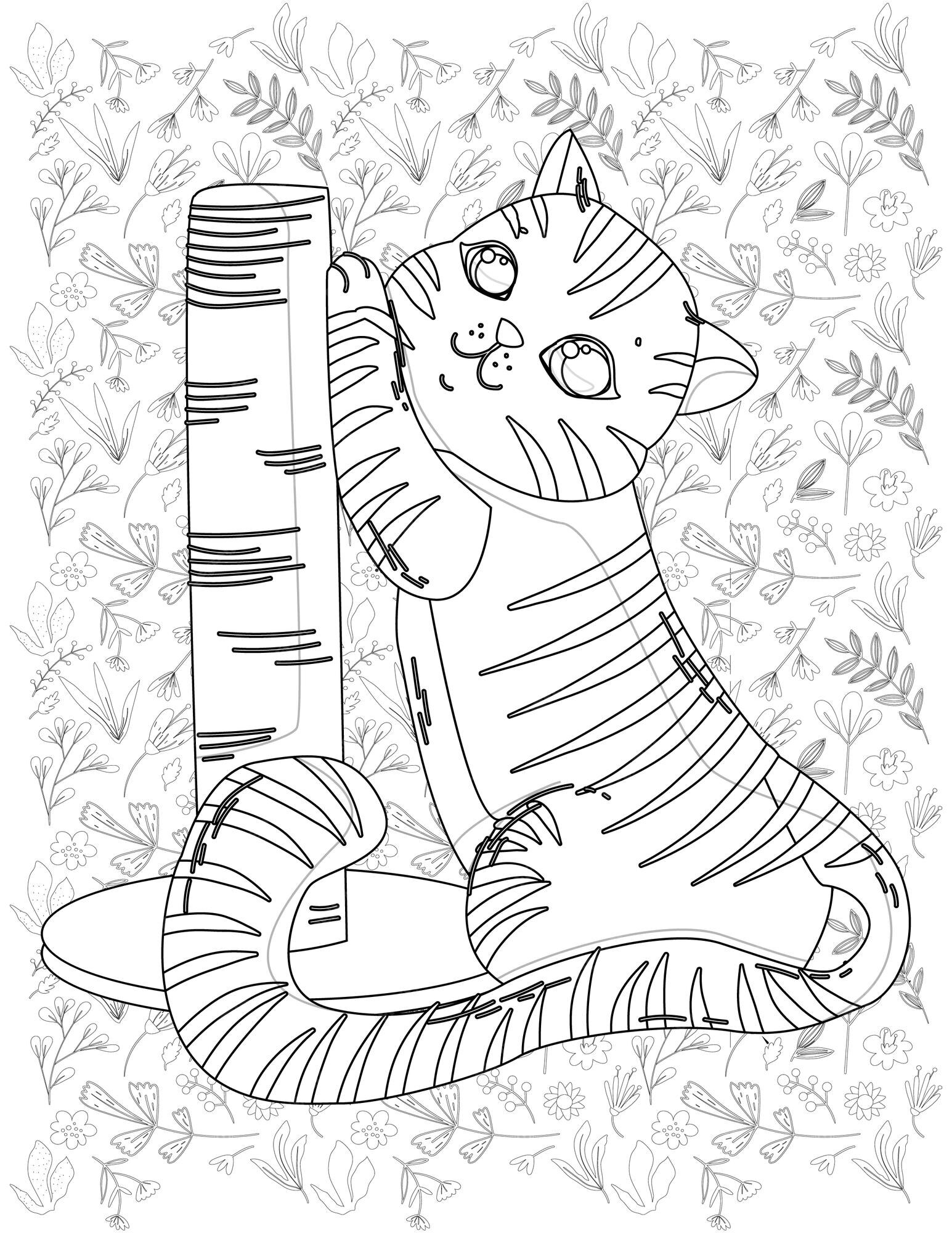 Premium Vector Cat Coloring Page premium-vector-cat-coloring-page