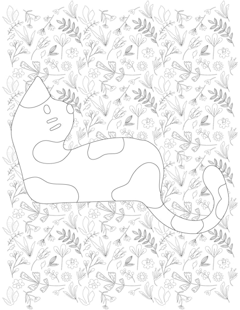 Cat Coloring Page