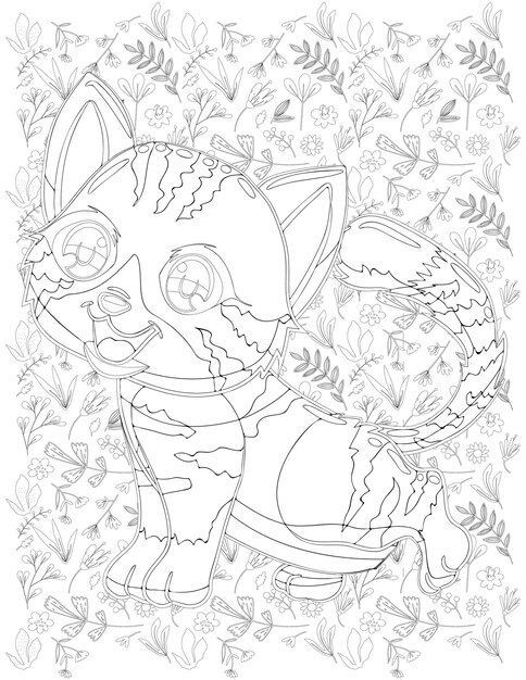 Cat Coloring Page