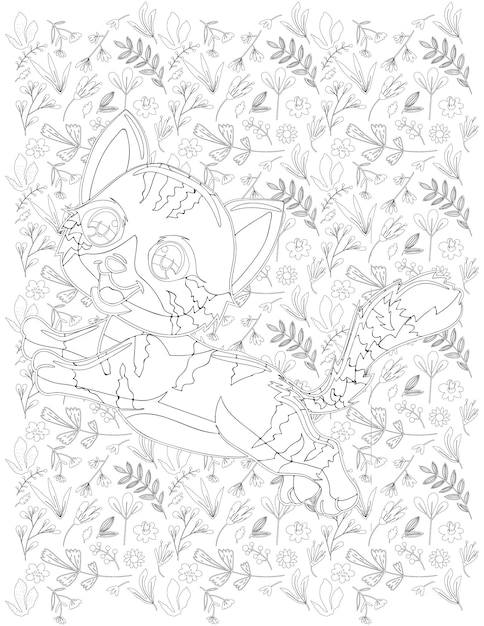 Cat Coloring Page