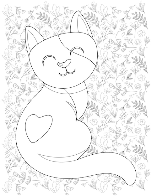 Cat Coloring Page