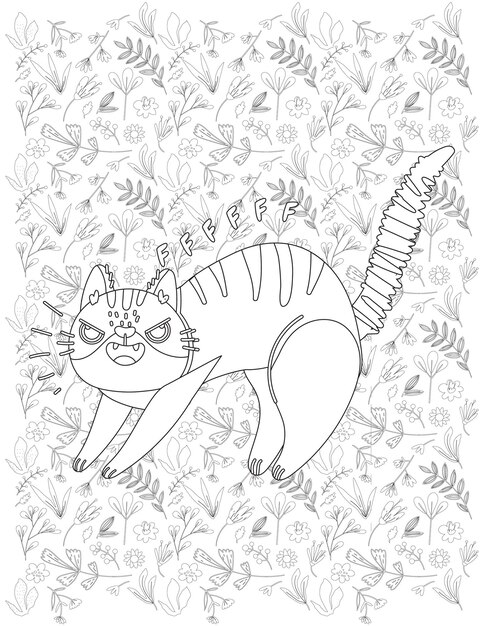 Cat Coloring Page