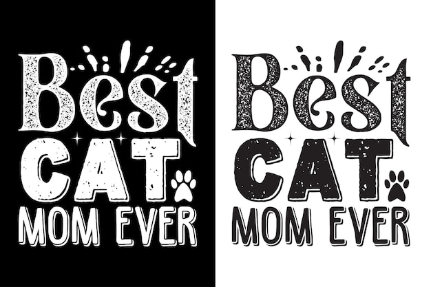 Cat Creative Typography TShirt Design Template