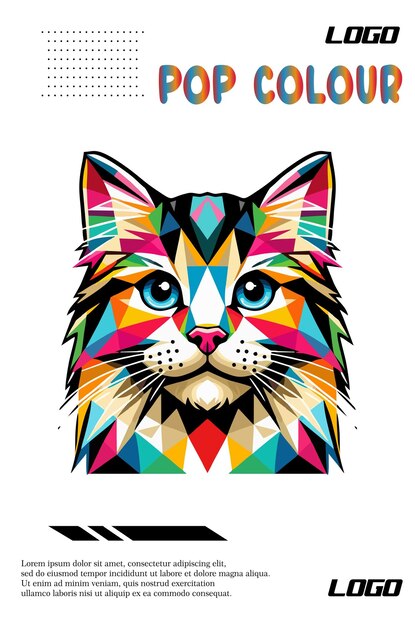 cat cute wpap pop colour