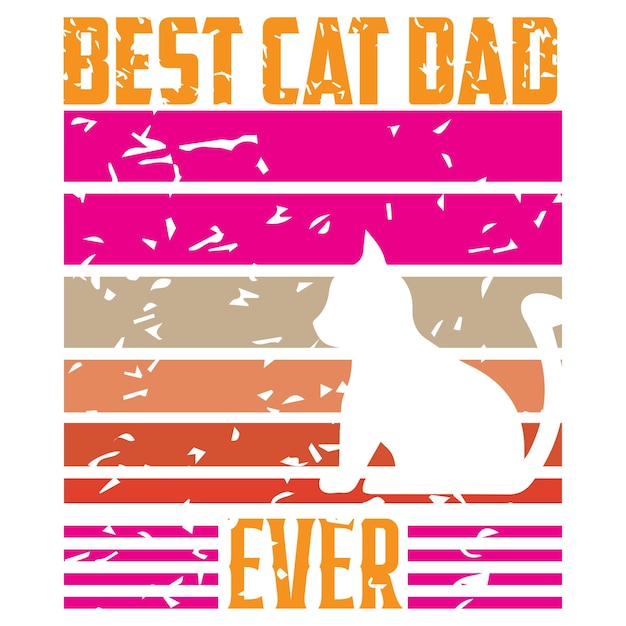 Cat Dad Quotes Typografie Design