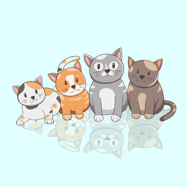 Vector cat design illustration vektor cute