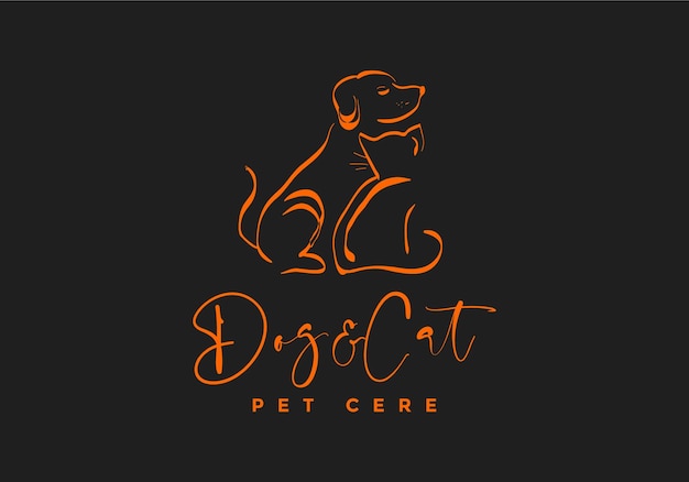 Cat and dog logo for the business symbol.