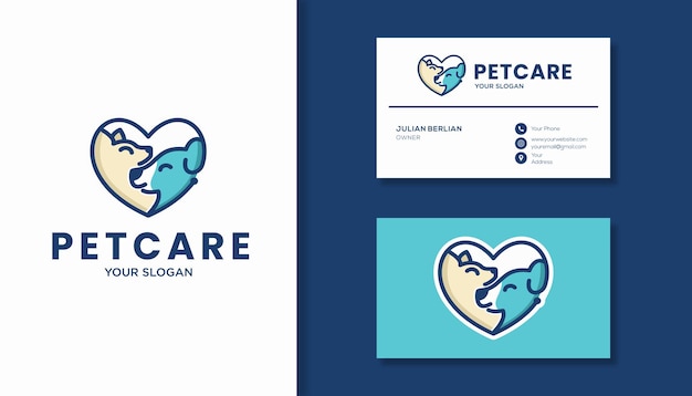 Cat and dog logo design