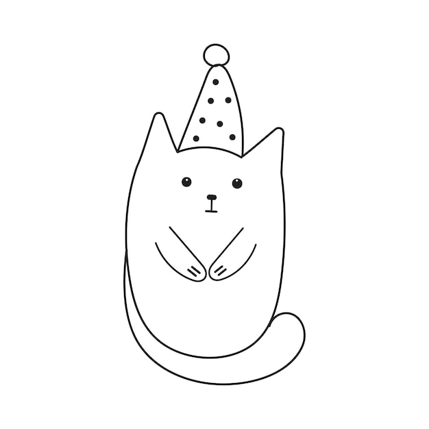 落書き帽子の猫