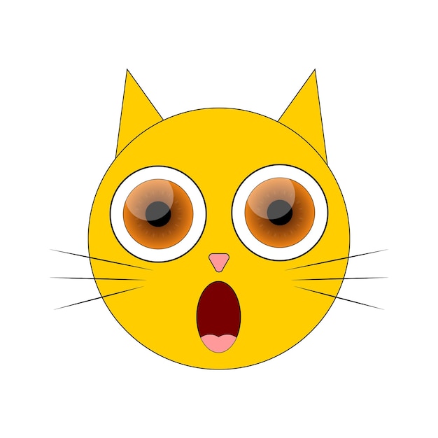 Cat emotie icoon grafisch ontwerp sjabloon vector illustratie