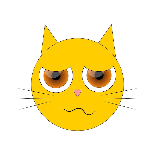 Cat emotie icoon grafisch ontwerp sjabloon vector illustratie