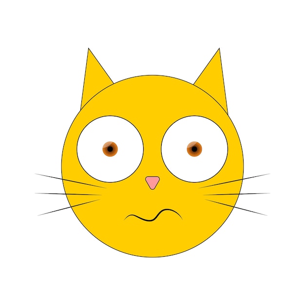 Cat emotion icon graphic design template vector illustration