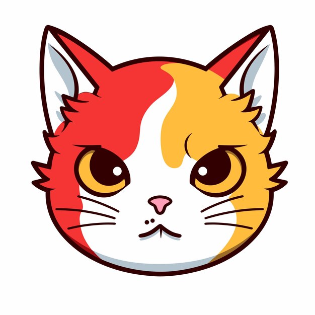 Cat face avatar illustration logo