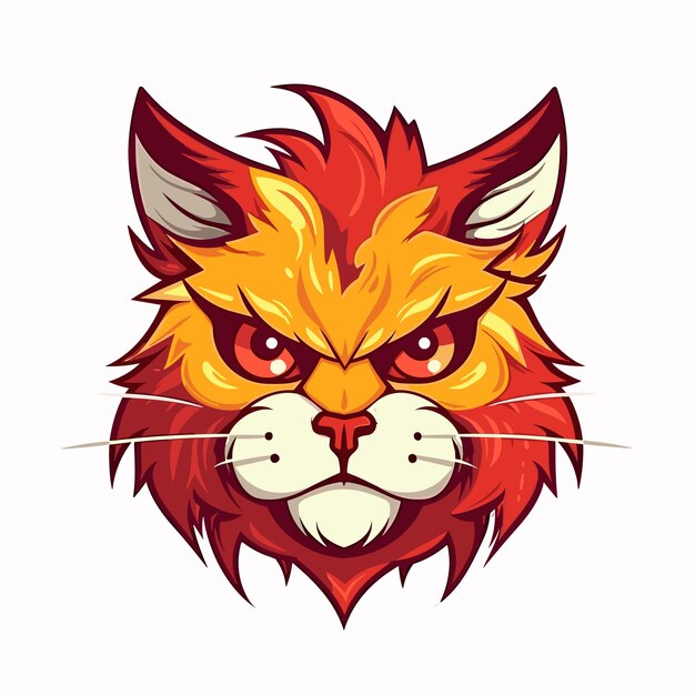 Логотип аватара с кошачьим лицом