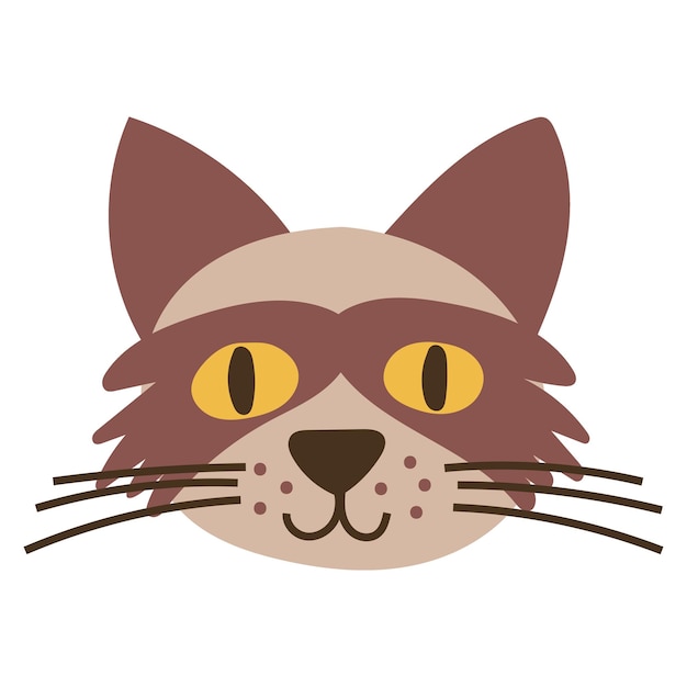 Vector cat face icon vector illustration