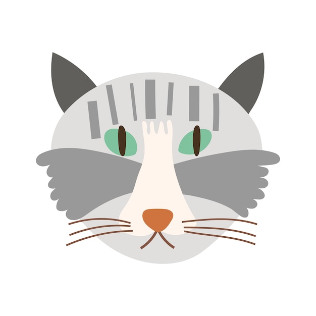 Vector cat face icon vector illustration