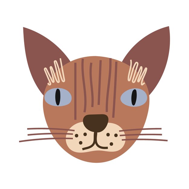 Vector cat face icon vector illustration