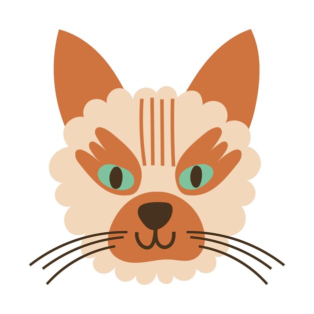 Vector cat face icon vector illustration