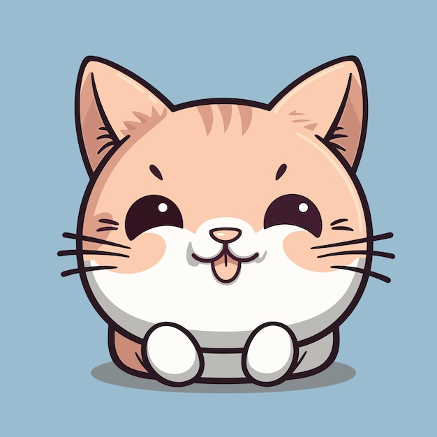 Vettore illustrazione di una faccia di gatto in formato vettoriale immagine vettoriale di un gatto carino