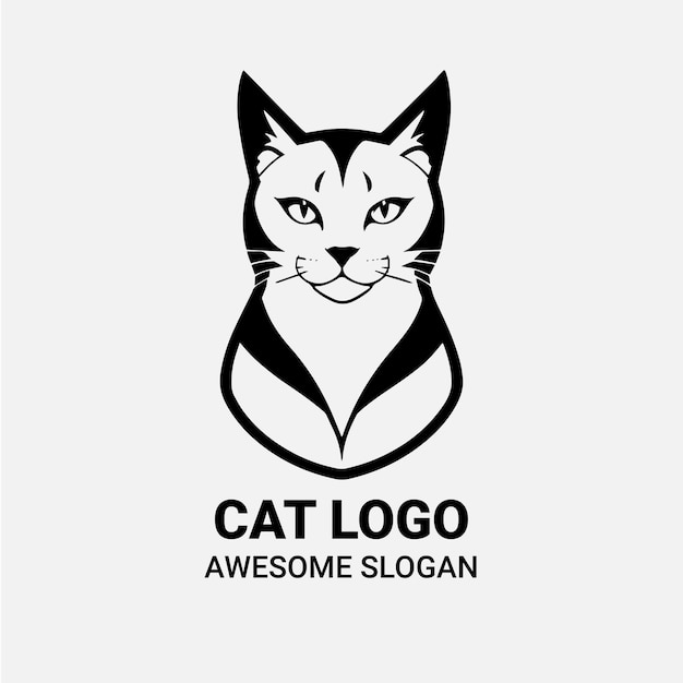 cat face logo icon