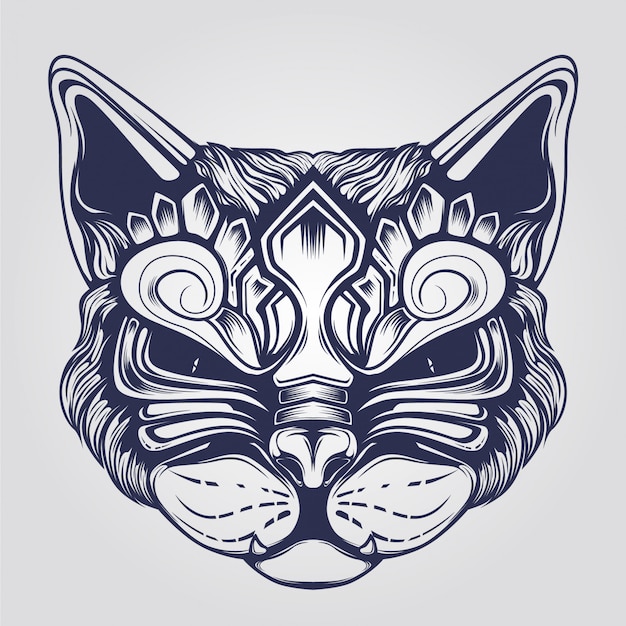 Cat face ornamental