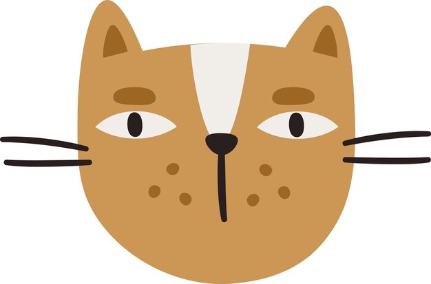 Vector cat face portrait